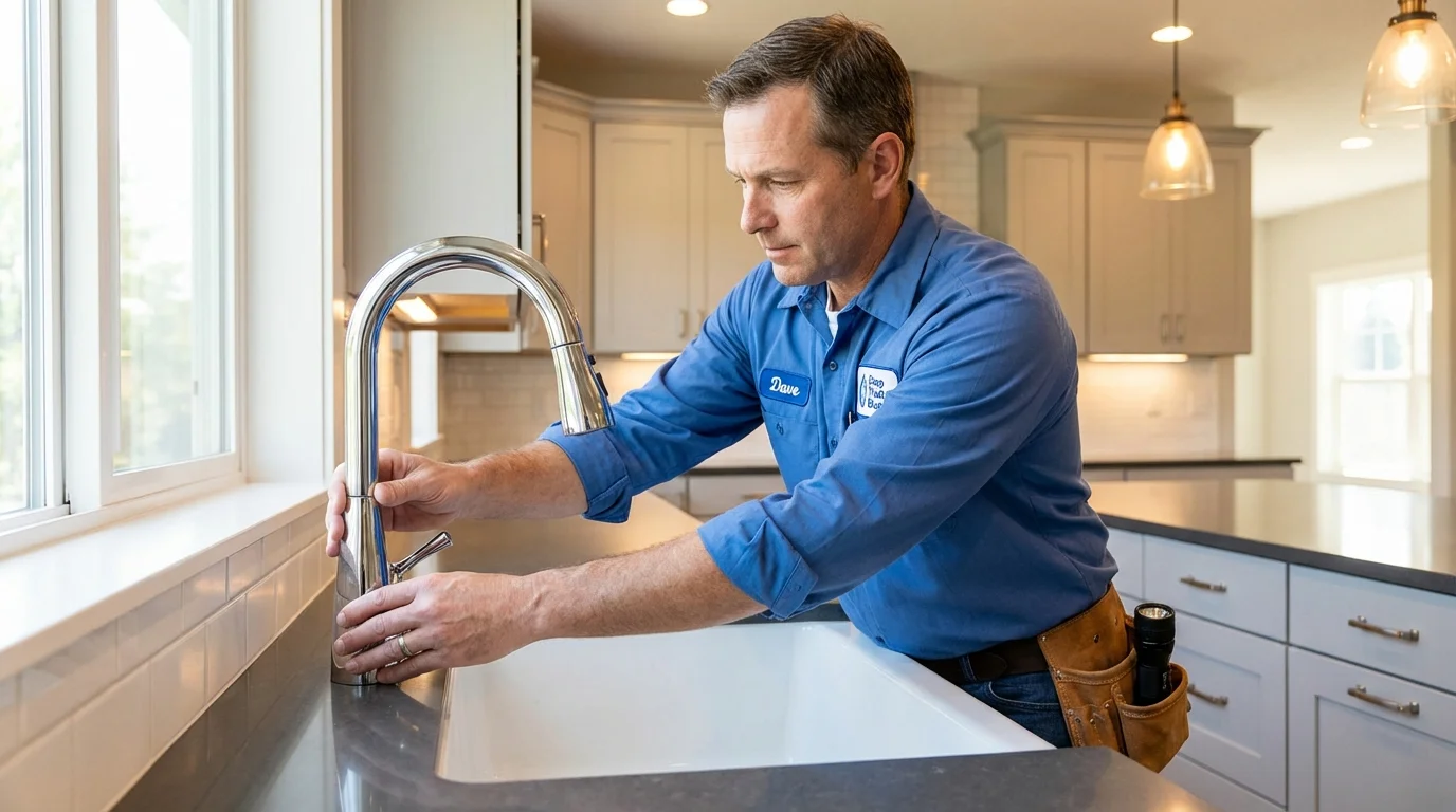 Kitchen faucet installation by Johns Plumbing LLC in Annville